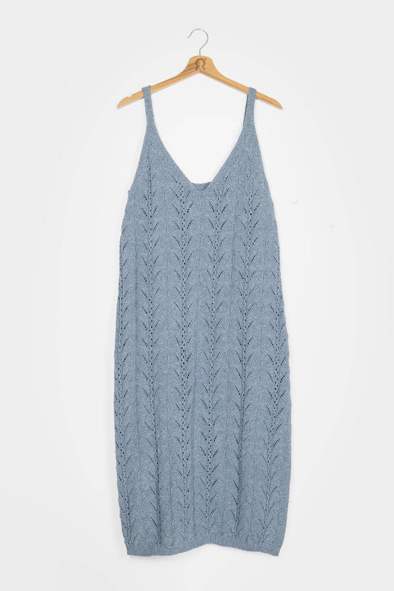 Rifò LOLA Abito in Maglia Cotone Jeans Rigenerato Outlet