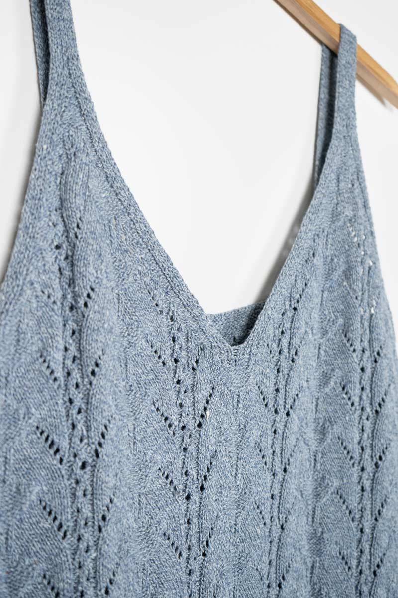 Rifò LOLA Abito in Maglia Cotone Jeans Rigenerato Outlet