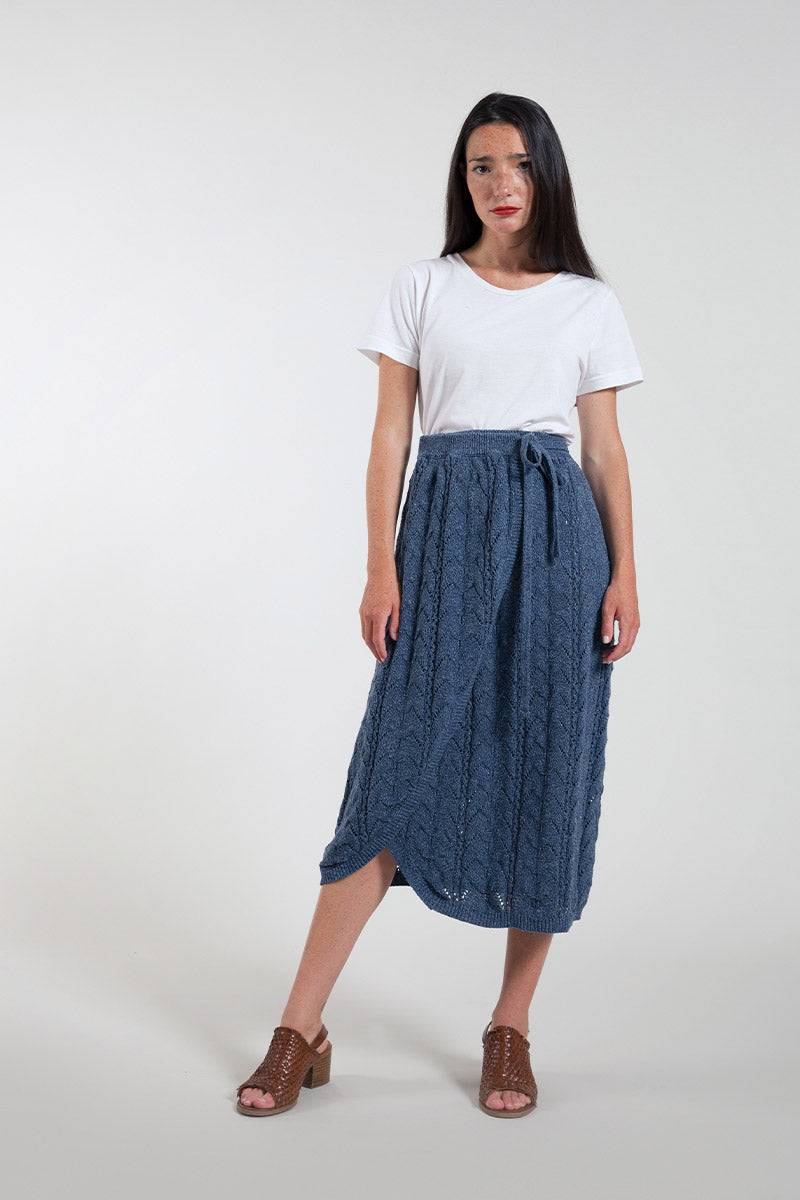 Rifò LAUREN Gonna Donna Cotone Jeans Rigenerato Saldi