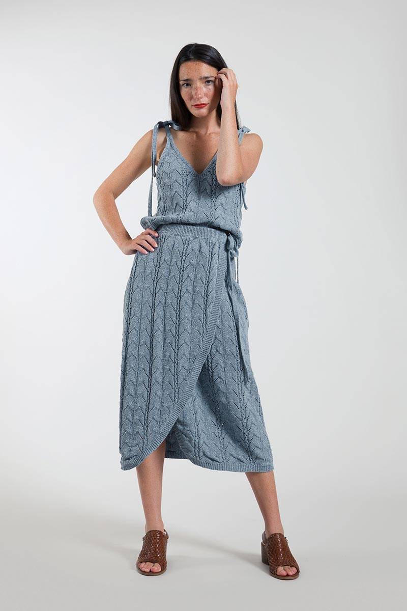 Rifò LAUREN Gonna Donna Cotone Jeans Rigenerato Offerte