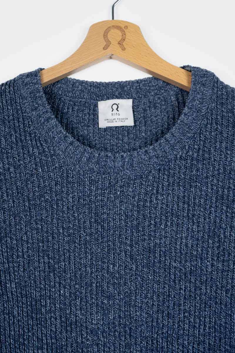 Rifò DARIA Maglia Donna Cotone Jeans Rigenerato Vendita Economica