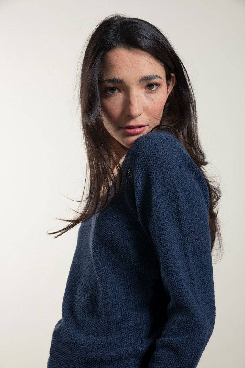 Rifò GRAZIA Maglia Donna Cotone Jeans rigenerato I Più Venduti