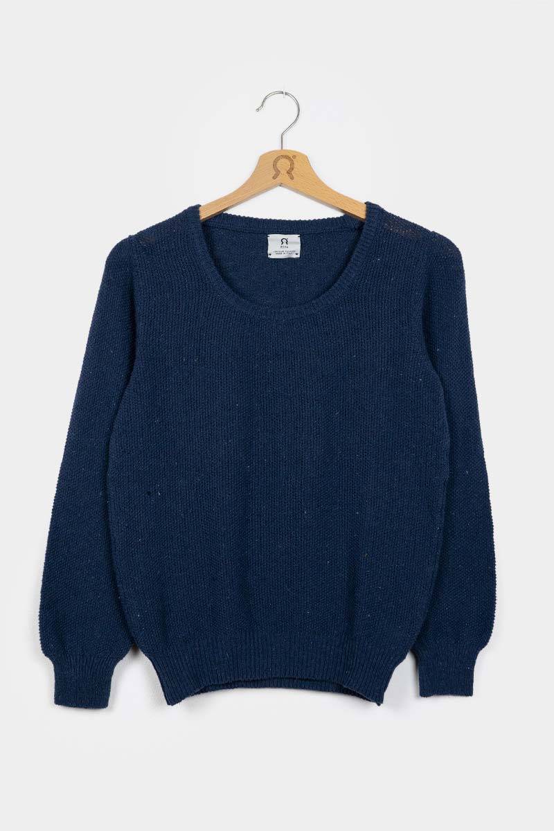 Rifò GRAZIA Maglia Donna Cotone Jeans rigenerato I Più Venduti