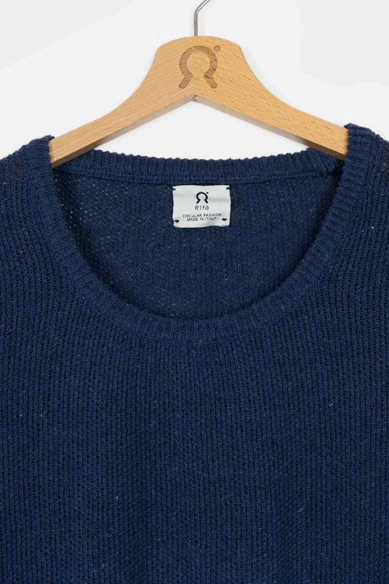 Rifò GRAZIA Maglia Donna Cotone Jeans rigenerato I Più Venduti