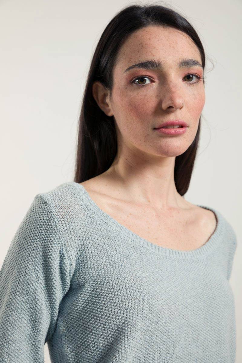 Rifò GRAZIA Maglia Donna Cotone Jeans rigenerato Negozio