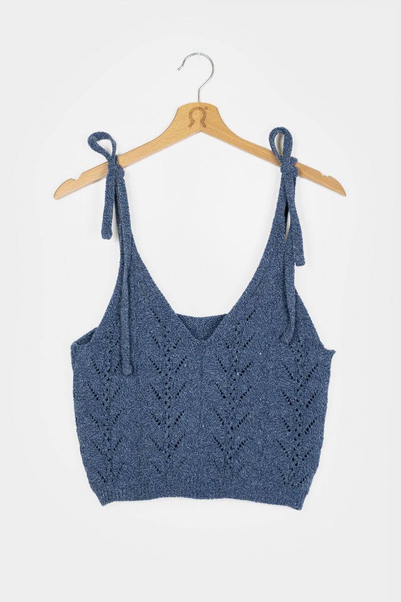 Rifò RENÉ Top Donna Cotone Jeans Rigenerato In Saldo