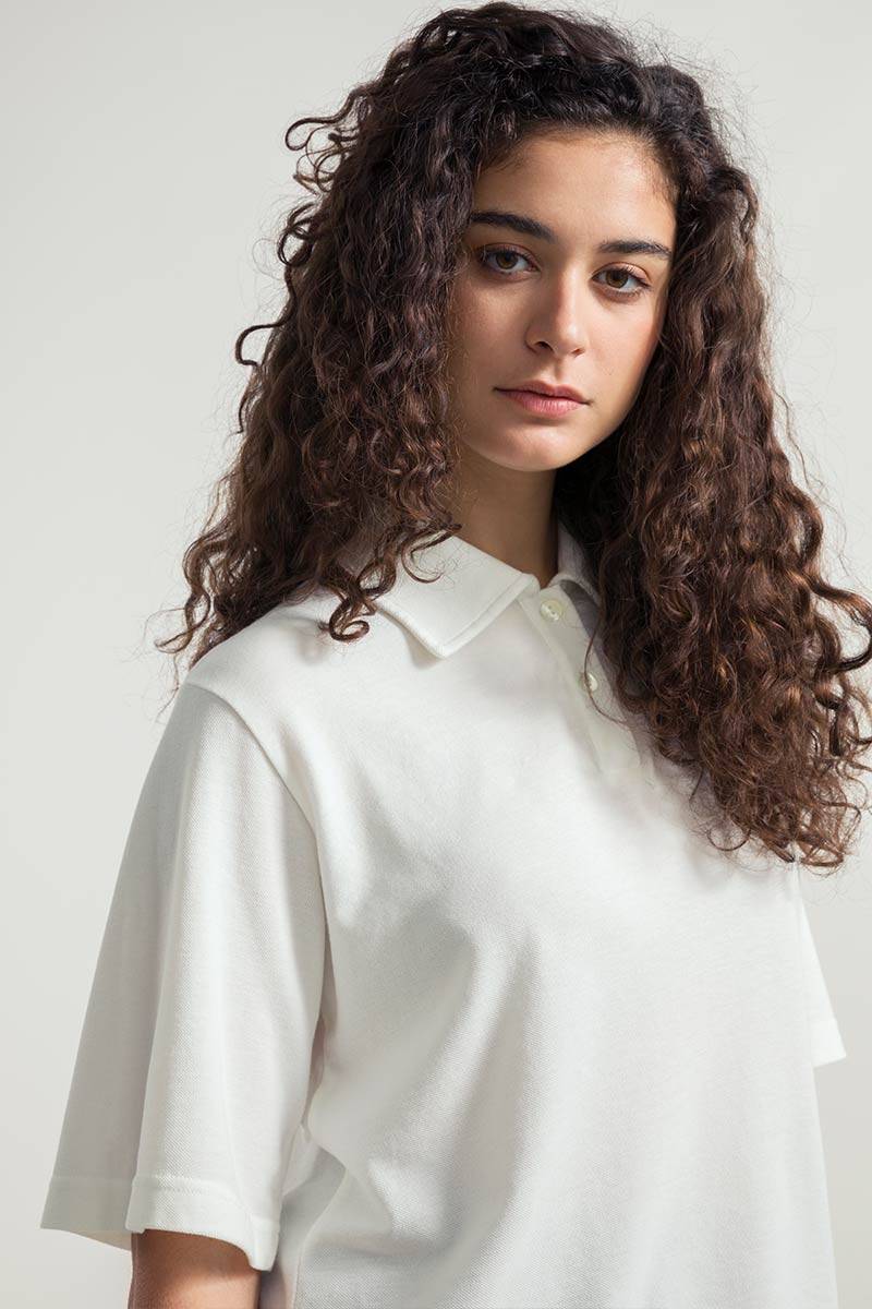 Rifò LUDO Maglia Polo Donna Cotone Rigenerato Italy