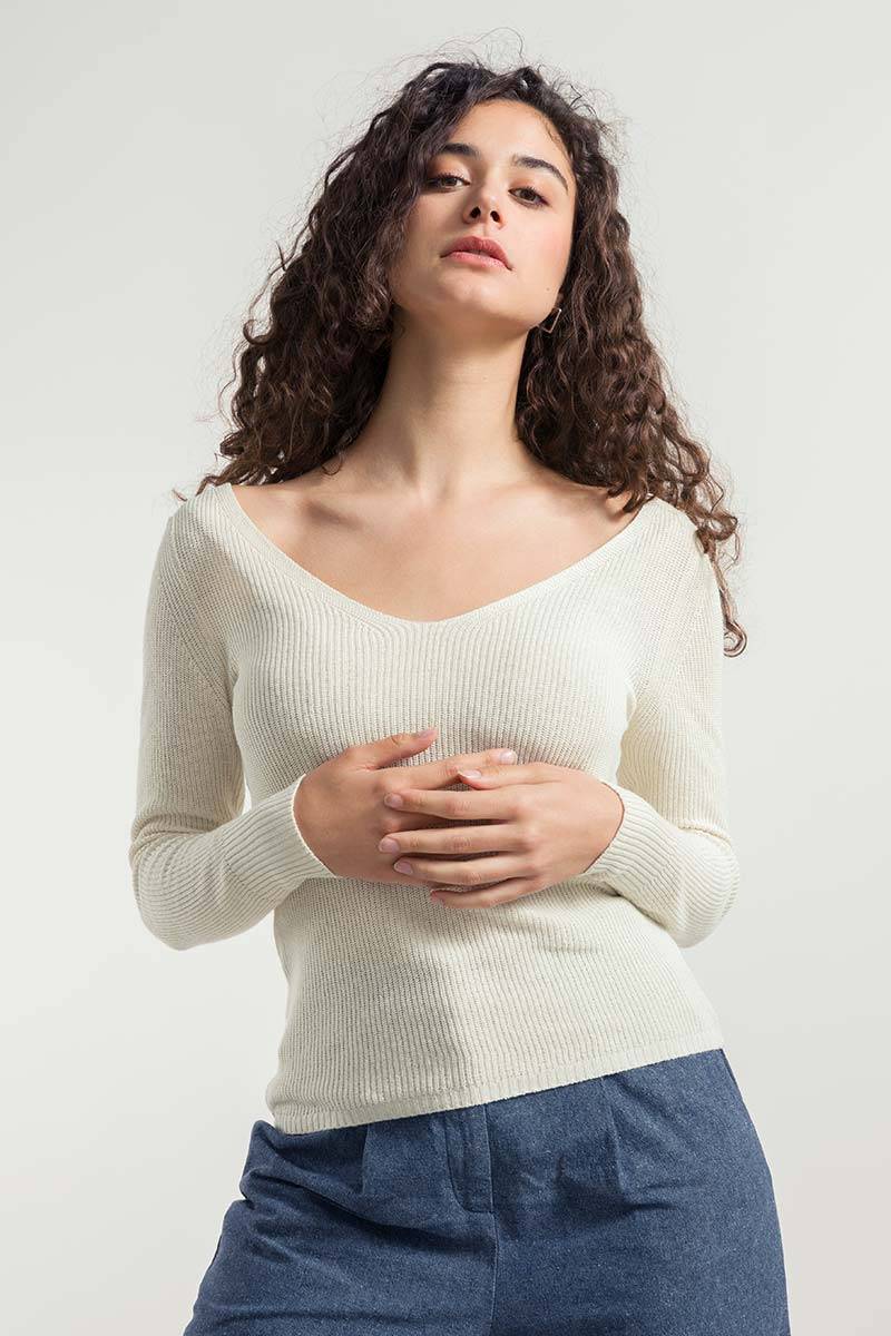 Rifò GISELLE Maglia Donna Seta Rigenerata Nuovo
