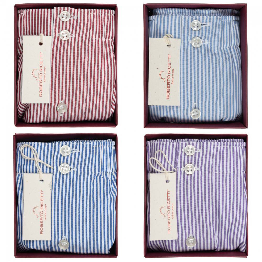Roberto Ricetti SET "STRIPE" - BOXER SUPPORT DB1 - SIZE 52 Saldi
