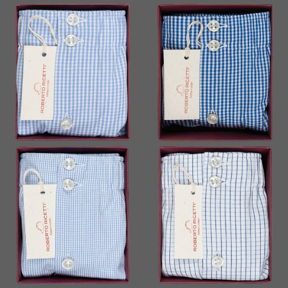 Roberto Ricetti SET "CHECK" - BOXER SUPPORT DB1 - SIZE 46 Vendita Calda