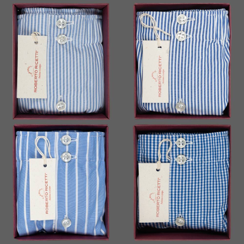 Roberto Ricetti SET "BLUE" - BOXER SUPPORT DB1 - SIZE 52 Nuova