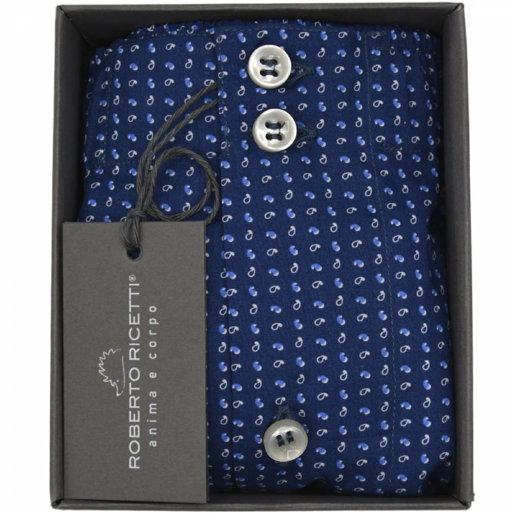 Roberto Ricetti BOXER DB1 SUPPORT- STAMPA BLU In Vendita
