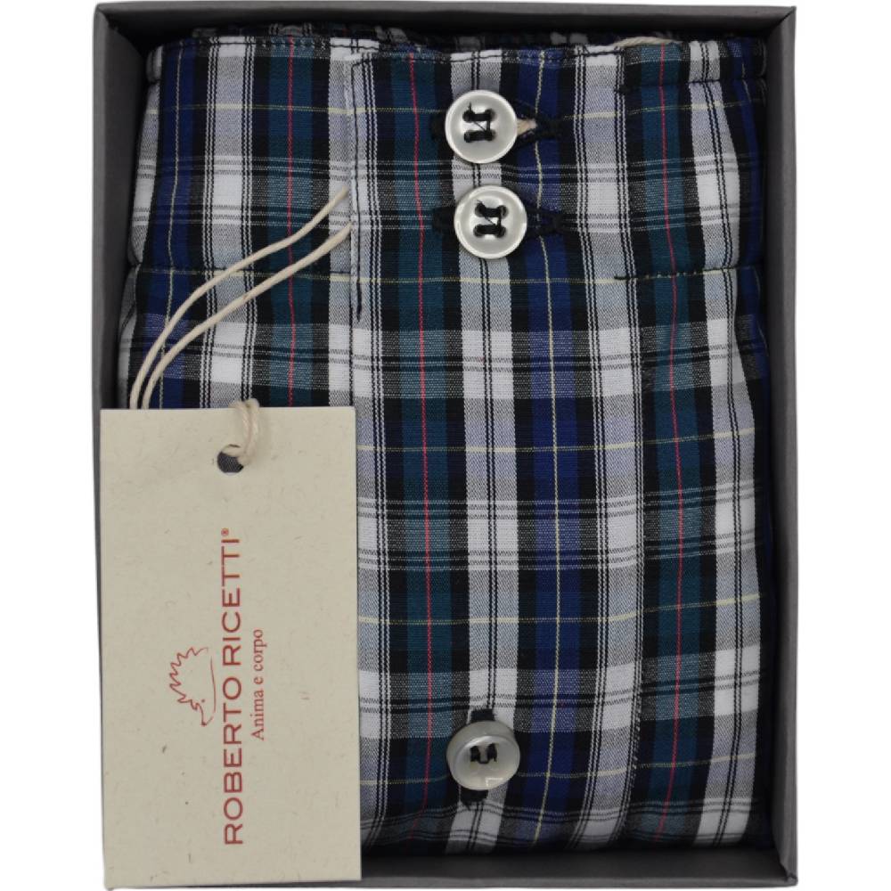 Roberto Ricetti BOXER DB1 SUPPORT - TARTAN BLU Outlet