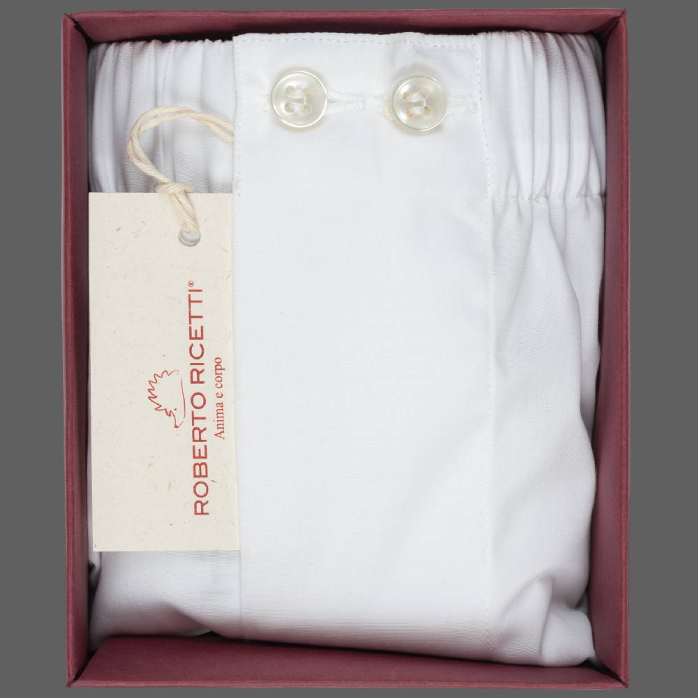 Roberto Ricetti BOXER UOMO CLASSIC - BASIC - CONTINUATIVO - BIANCO Nuova