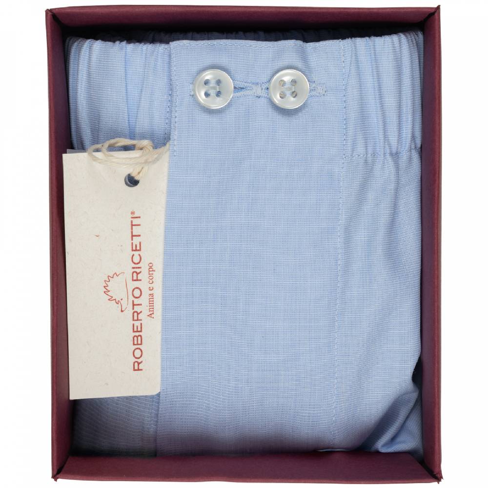 Roberto Ricetti BOXER UOMO CLASSIC - BASIC -CONTINUATIVO - AZZURRO 2025