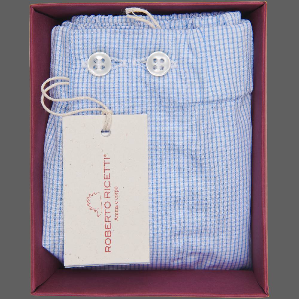 Roberto Ricetti BOXER UOMO CLASSIC - BASIC - CONTINUATIVO -MICROQUADRETTO Vendita