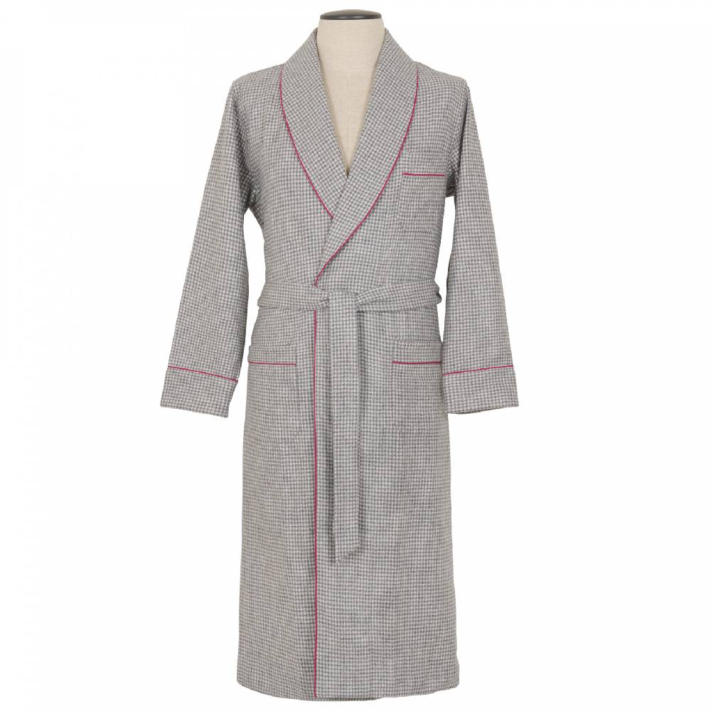 Roberto Ricetti VESTAGLIA UOMO LUNGA - CASHMERE GRIGIO PROFILO MAGENTA Acquista Ora