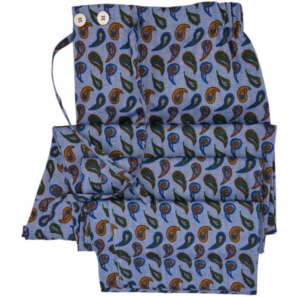 Roberto Ricetti PIGIAMA VENEZIA LUNGO - CALDO COTONE STAMPA PAISLEY Sconto