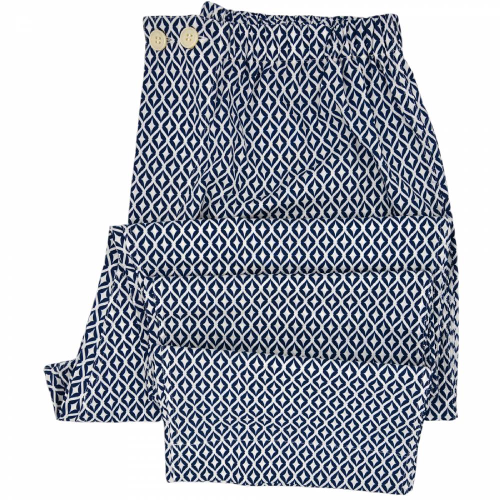 Roberto Ricetti PIGIAMA AME LUNGO - ROMBI BLU Vendite Flash