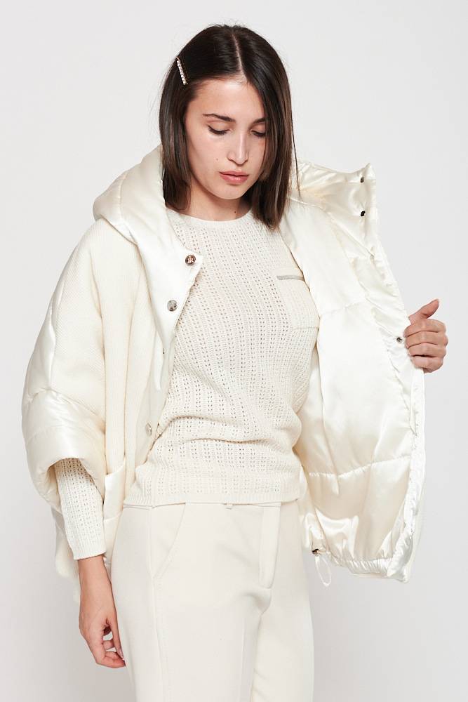 Rrocco Ragni Piumino oversize in tessuto combinato Moda