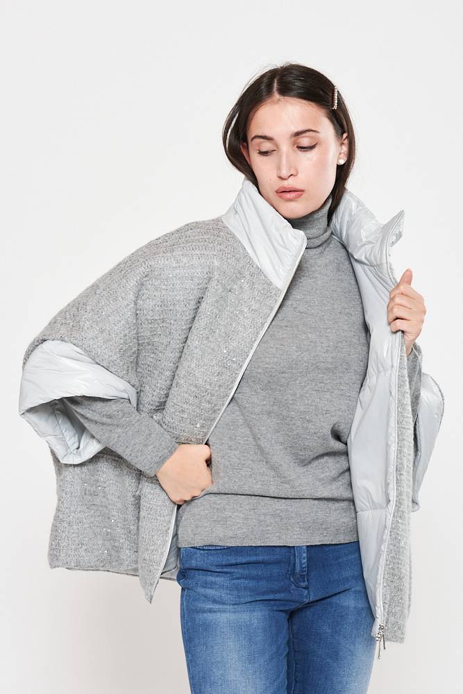 Rrocco Ragni Piumino oversize in filato paillettes Italia