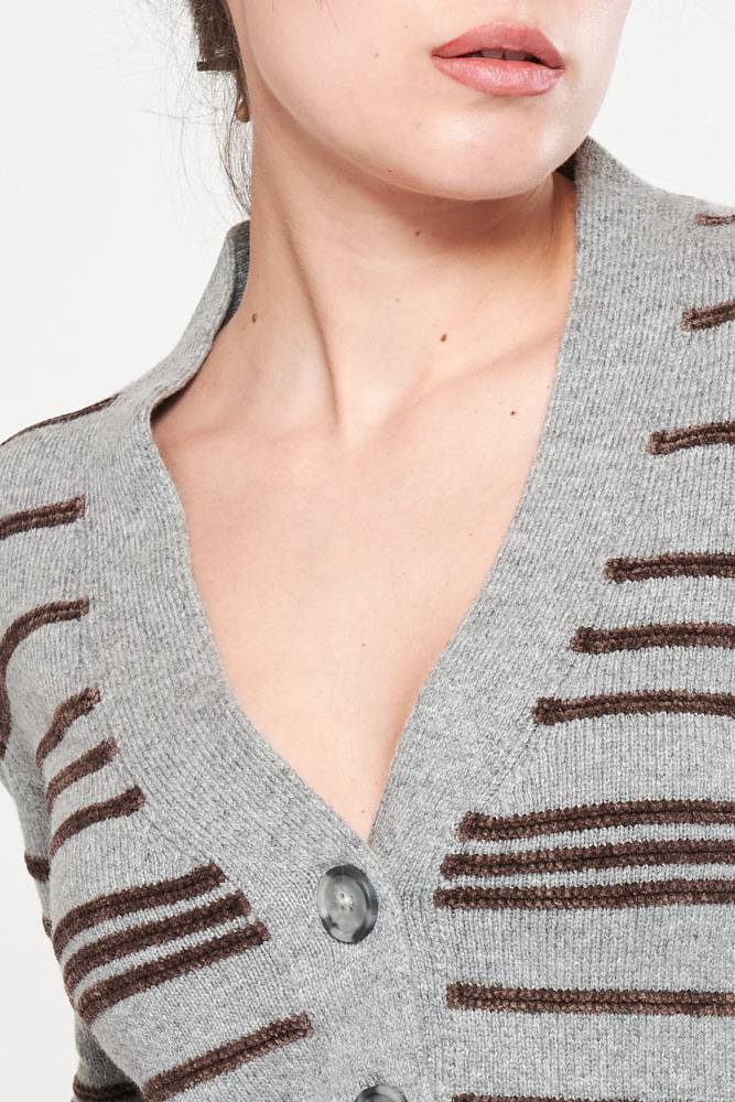 Rrocco Ragni Cardigan a righe Spedizione Gratuita