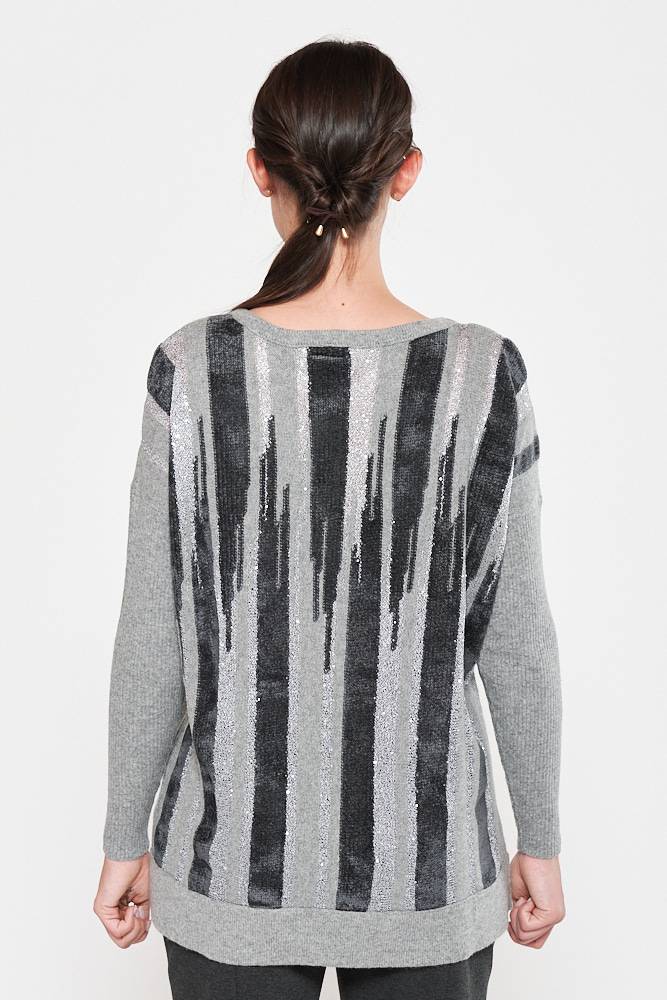 Rrocco Ragni Maglia ad intarsio con scollo a barca Shopping Online