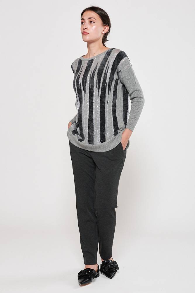 Rrocco Ragni Maglia ad intarsio con scollo a barca Shopping Online