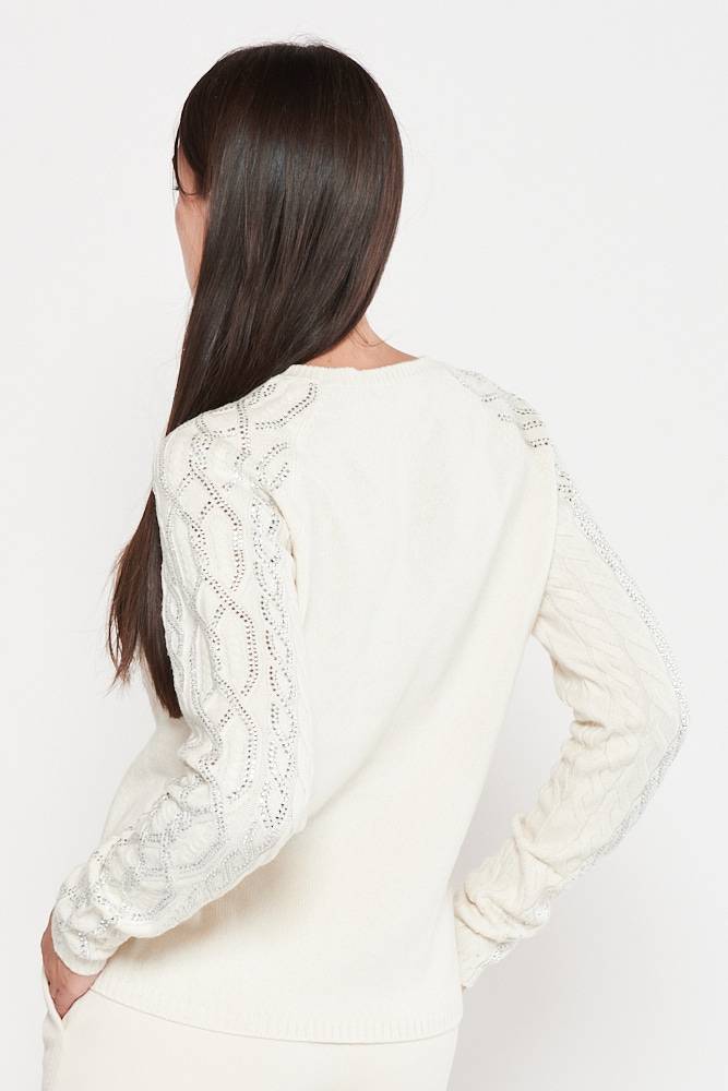 Rrocco Ragni Maglia a girocollo con cristalli Sconto