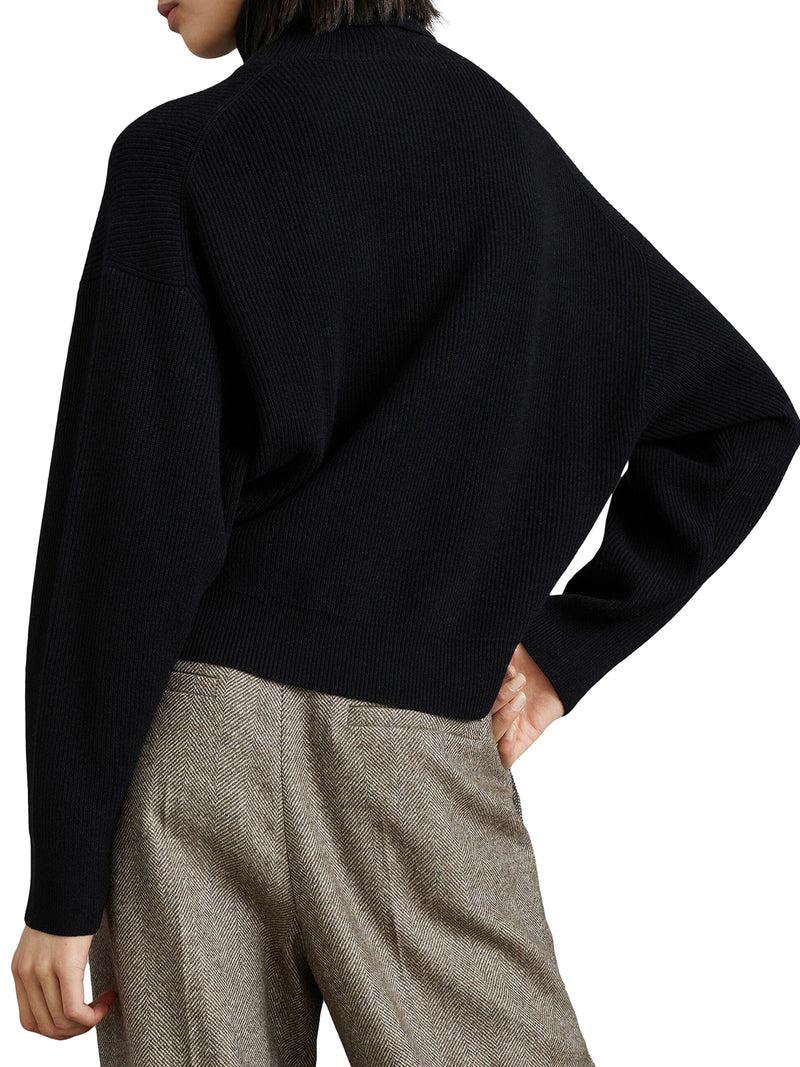 Suitnegozi maglione a coste con collo alto Presa
