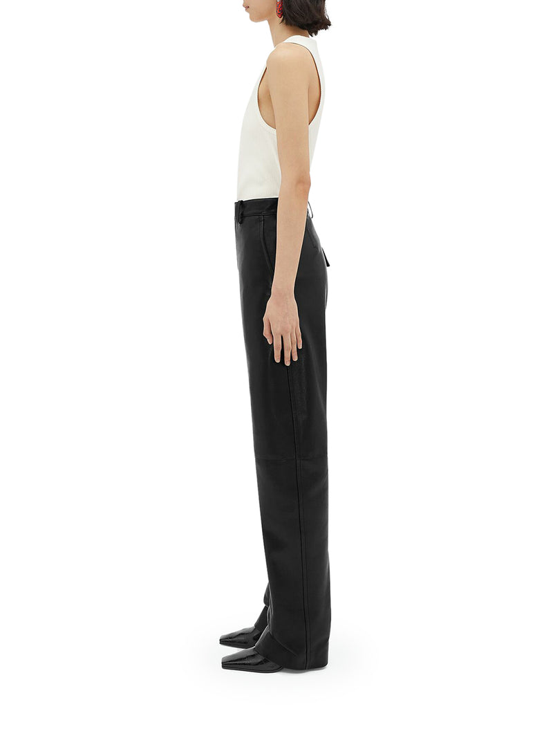 Suitnegozi Pantaloni in pelle dal taglio arrotondato Hotsell