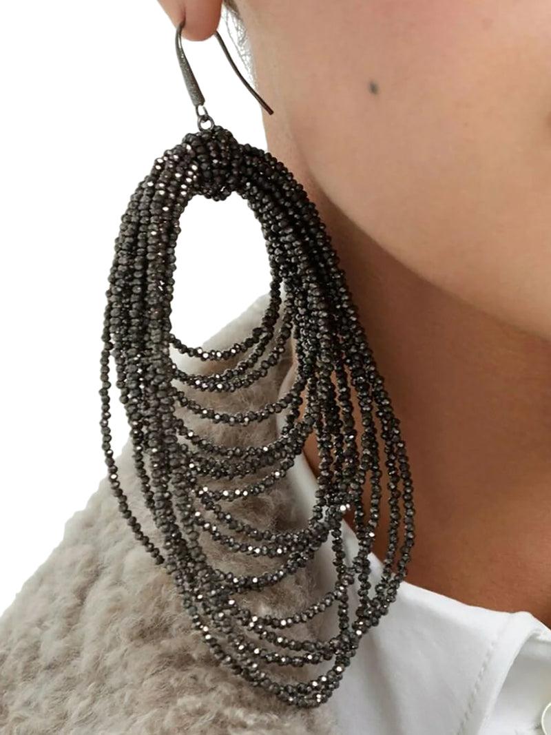 Suitnegozi Orecchini Dangling Hoop in vetro Affare Del Giorno