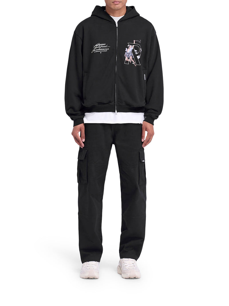 Suitnegozi FELPA CON CAPPUCCIO E ZIP STAMPA HERMES Spedizione Gratuita