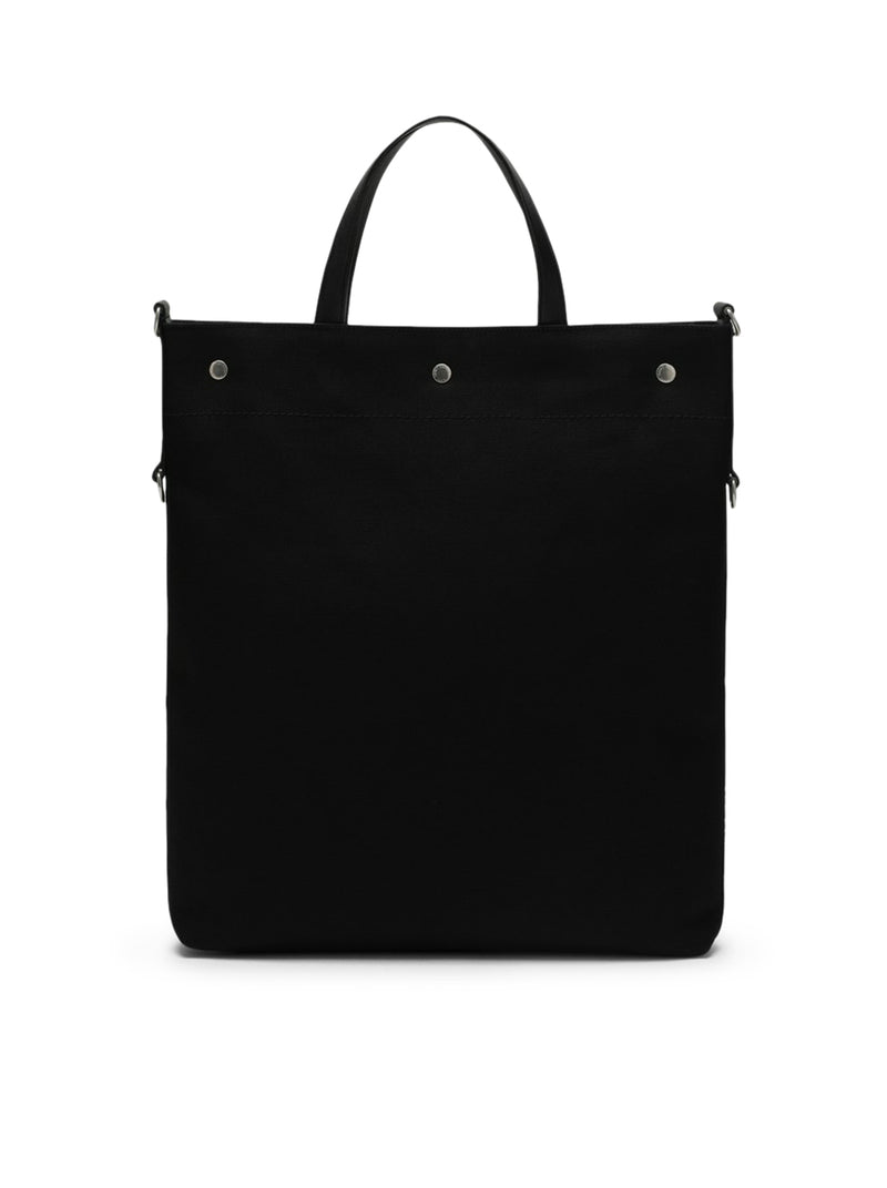 Suitnegozi Borsa tote North/South nera in canvas In Saldo