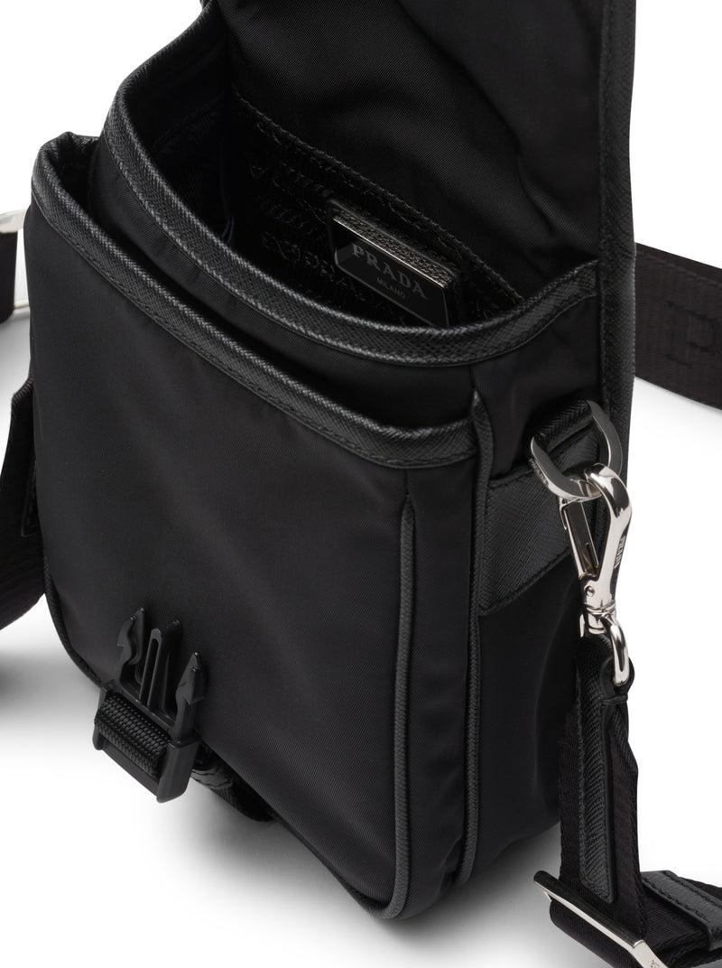 Suitnegozi Borsa a tracolla in Re-Nylon e Saffiano Italia