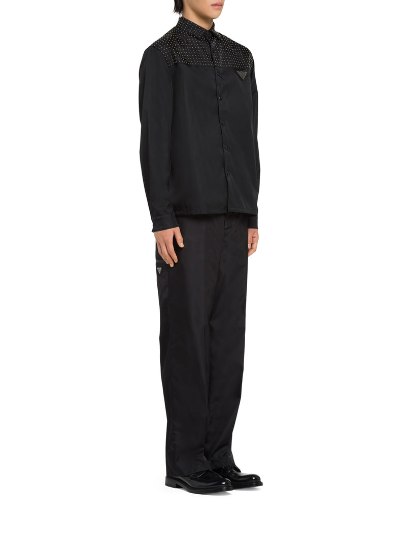 Suitnegozi Camicia in Re-Nylon con borchie Prezzo Ridotto