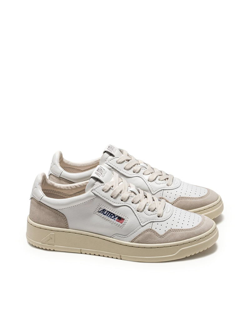 Suitnegozi SNEAKERS MEDALIST LOW IN PELLE E SUEDE BIANCO Sottocosto