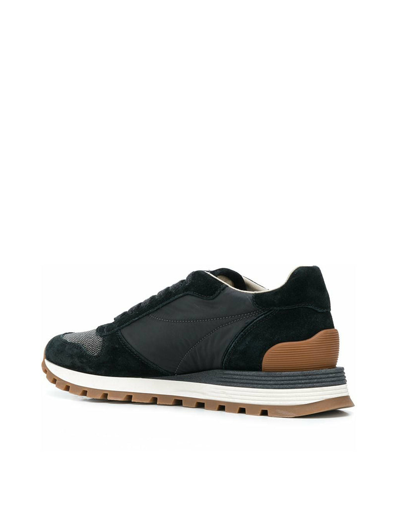 Suitnegozi Runners in camoscio e tessuto techno con "Precious Toe" Offerta esclusiva