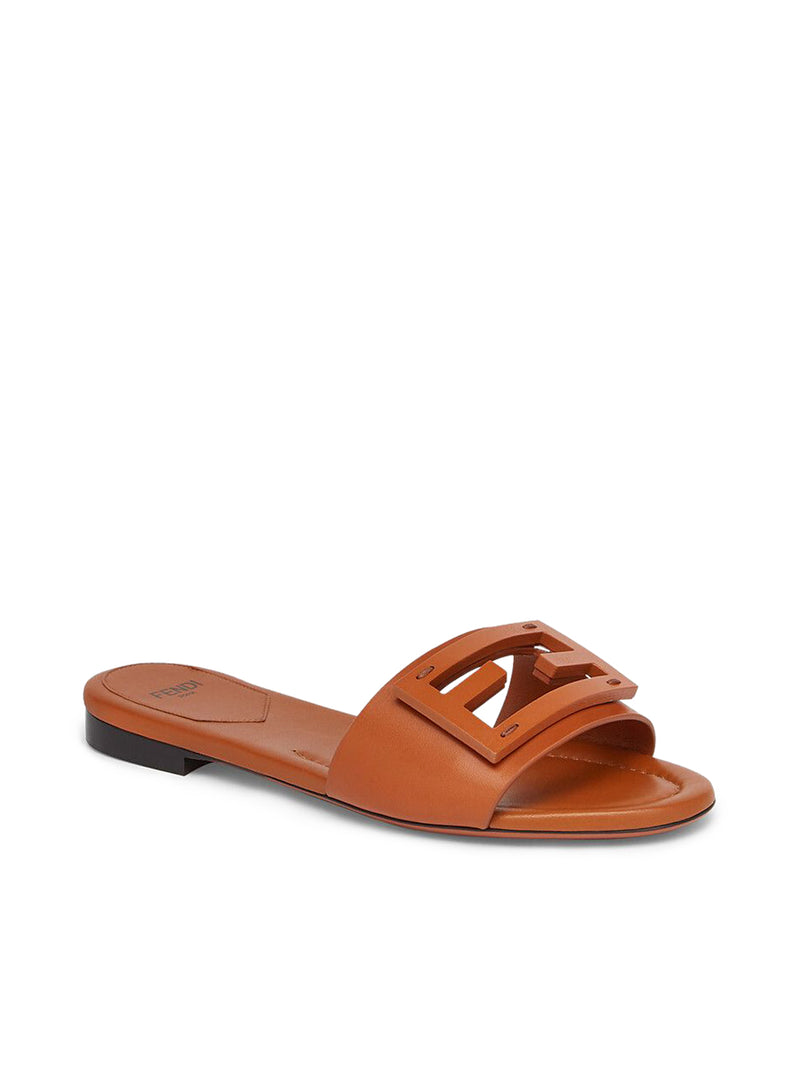 Suitnegozi Slide in pelle marrone Nuovo