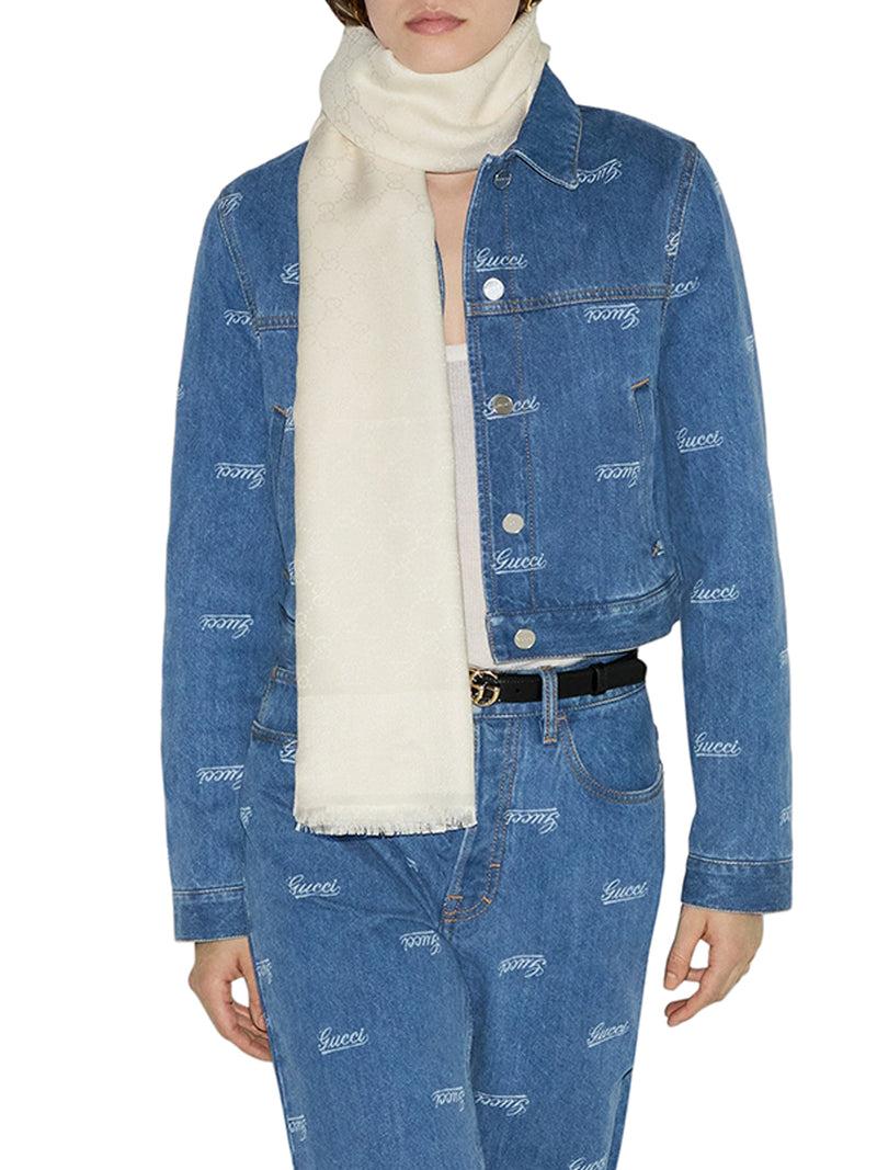 Suitnegozi SCIALLE IN SETA E COTONE JACQUARD CON MOTIVO GG Outlet