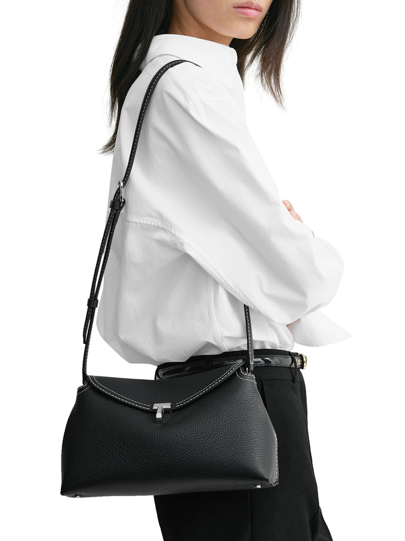 Suitnegozi T-Lock clutch black grain Trasporto libero internazionale