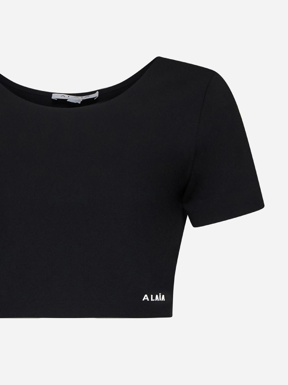 ALAÏA Top aderente in jersey modellante nero I Più Venduti