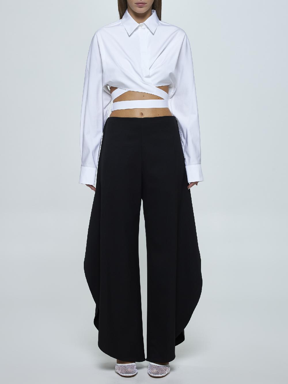 ALAÏA Pantaloni Round in lana stretch Vendite Flash