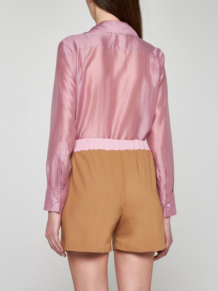 BLANCA VITA Shorts Brassavola in seta In Linea