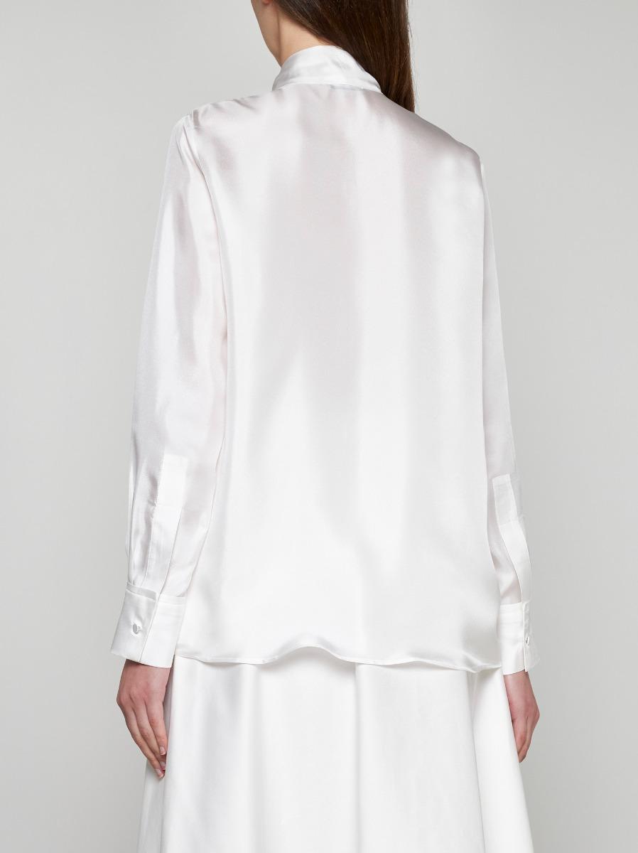 BLANCA VITA Camicia Campanula in seta con fiocco Negozi Online