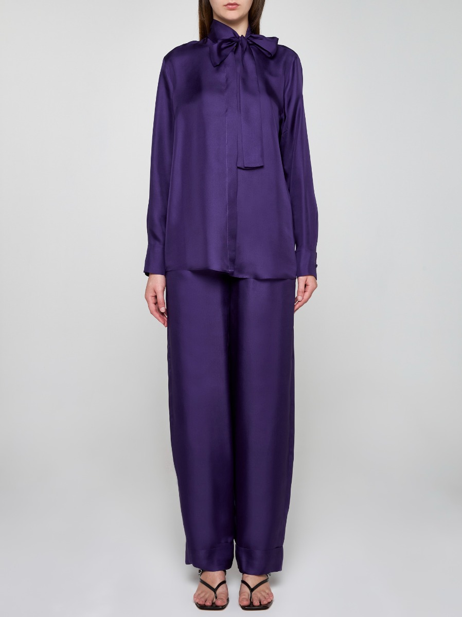 BLANCA VITA Pantaloni Petroy in seta Economico