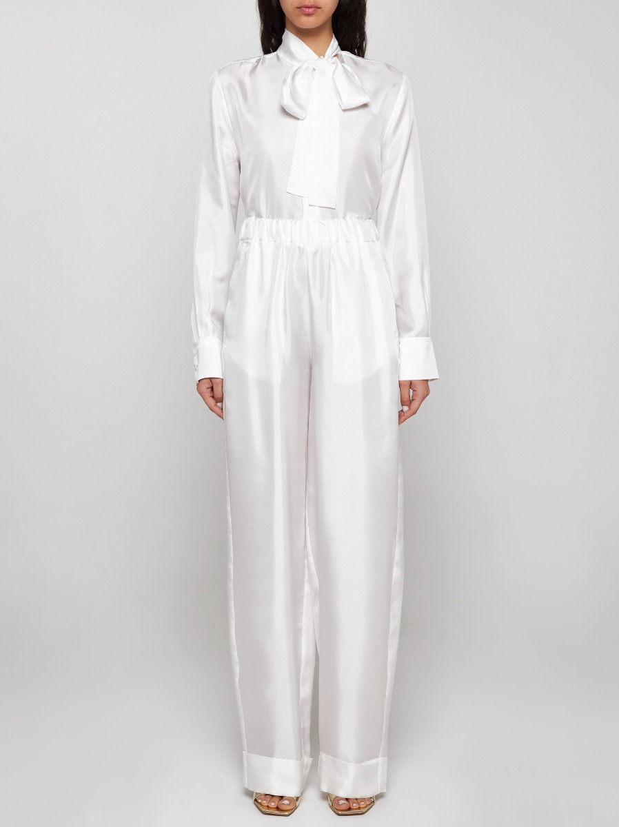 BLANCA VITA Pantaloni Petroy in seta Online
