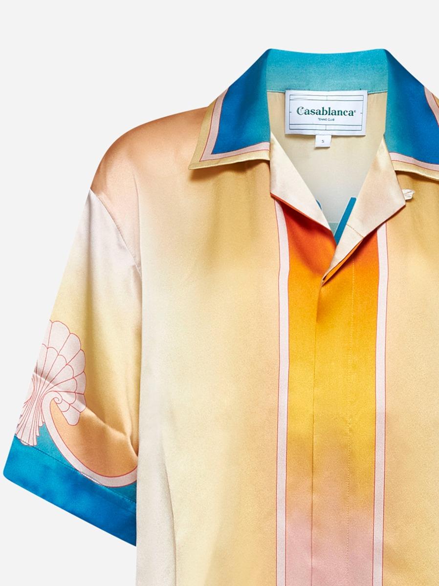 CASABLANCA Camicia L'Arc Coloré in raso di seta Nuova