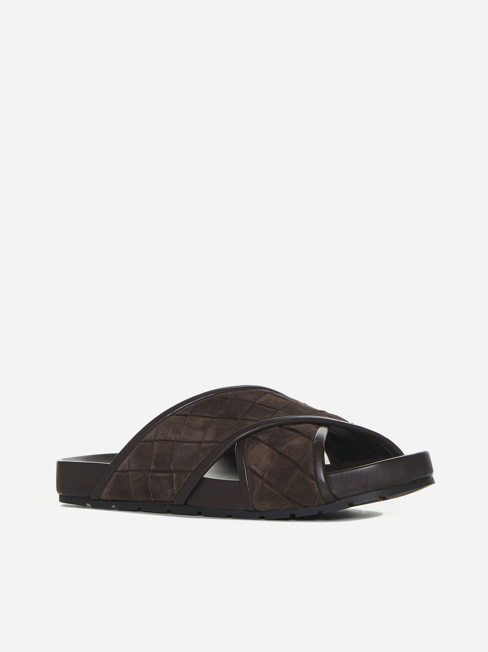 BOTTEGA VENETA Sandali Tarik in suede Intrecciato Italy
