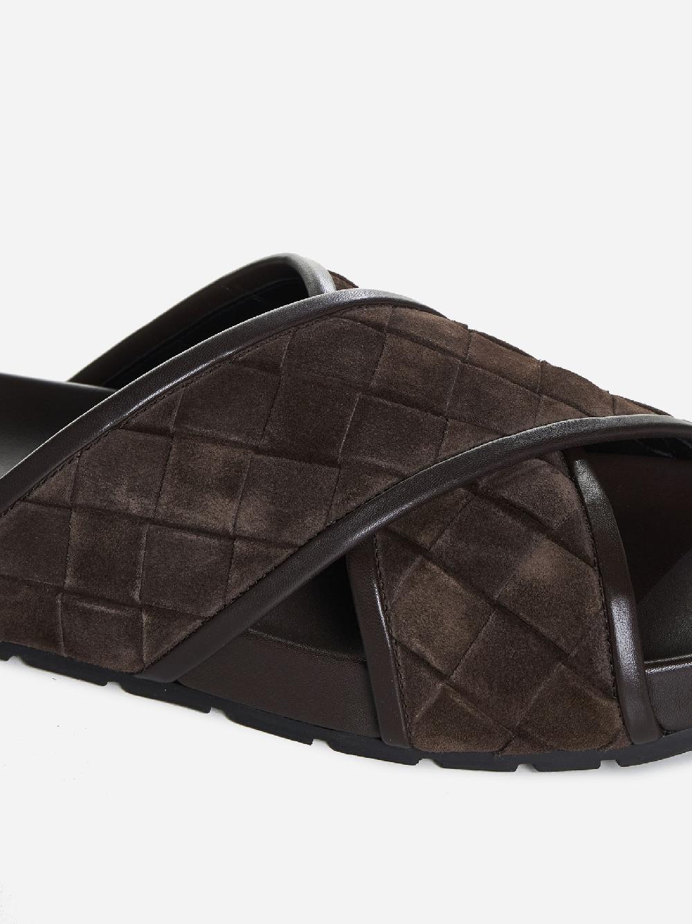 BOTTEGA VENETA Sandali Tarik in suede Intrecciato Italy